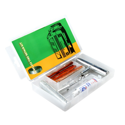 Портативный набор инструментов для ремонта шин, комплект из 14 предметов для экстренного вакуумного ремонта автомобильных шин