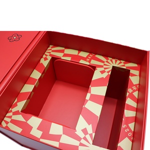 Recyclable Magnetic Closure Book case for Holiday Decorating Branded Gifts Inside EVA Units to Hold Gifts in Place. - Product Image 1