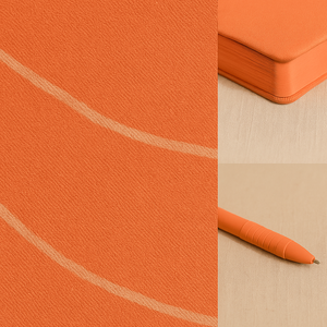 LABON Couverture rigide en lin orange pour l'auto-gestion de la concentration quotidienne, le blocage du temps et le suivi des habitudes, le TDAH Friendly <span class=keywords><strong>Journal</strong></span> Planner - Product Image 3