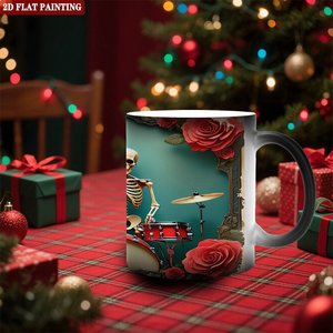 Frosted Magic Mug 11oz Black <b>Ceramic</b> Heat Sensitive Color Changing Coffee Tea <b>Cup</b> - Product Image 2