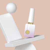 Échantillon Gratuit en Gros – Bouteille en Verre 15ml Rose Bleu pour Vernis à Ongles – Emballage Vide pour Gel Effet Œil de Chat avec Étiquette Privée