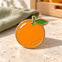Hersteller OEM Großhandel Frischer Orangen-Zitrusfruchtsaft Markenware Lieferant Großbestellungen Maßgefertigte Metall-Emaille-Anstecknadel