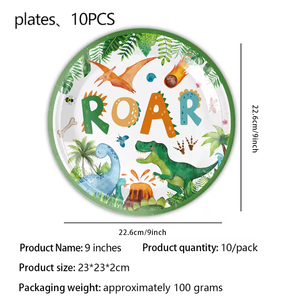 Artículos para Fiesta de Cumpleaños de Dinosaurios, Vajilla Desechable con Diseño de <span class=keywords><strong>Mundo</strong></span> Dinosaurio para Niños, Platos, Servilletas y Vasos para 10 Personas - Product Image 3