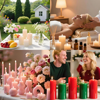 LIT BRIGHT Custom Durable Bunt Beige Schwarz Big Pink Gelb Dunkelrot Hellblau Silber Fancy Gold White Pillar Candles