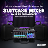 TEYUN Table de mixage audio professionnelle 8 canaux Console de musique tout-en-un avec amplificateur et 24 effets DSP Connectivité USB Bluetooth