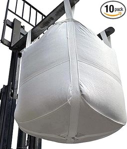 Huamaohengchun5Pcs FIBC Bulk Bag,1.5 Ton Bag, 36.6"L x 36.6"W x 38.2"H,3300lbs SWL Safty Factor 3:1,Woven Polypropylene Bags - Product Image 1