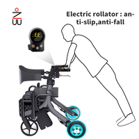 Elektrischer Rollstuhl und Rollator als Gehhilfe für Rehabilitationsbedarf
