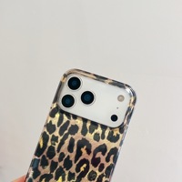 Coque arrière de téléphone portable en TPU avec imprimé léopard IMD, nouveau design pour filles, pour iPhone 15 Pro Max 17 Air, étui de téléphone personnalisé