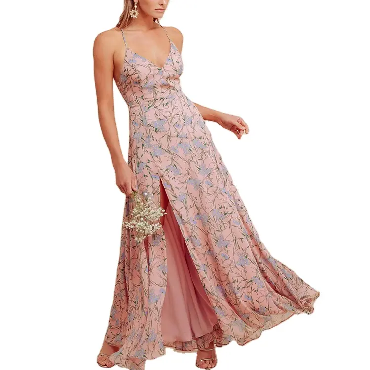 De las mujeres damas Casual elegante de paño fabricante verano Vintage Vestido de playa Maxi Mujer Vestidos