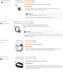 Filo Piatto in Nitinol ASTMF2063 1,5 mm Super Elastico di Alta Qualità in Vendita - Product Image 5