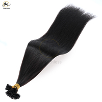 Extensions de cheveux humains pré-collées en forme de V, cheveux vierges chinois, extensions de cheveux à la kératine