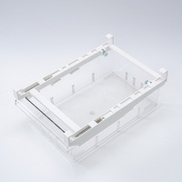 Koelkastlade-organizer, koelkastorganizerbakken, uittrekbaar met handvat, koelkastplankhouder, opbergdoos, transparante container