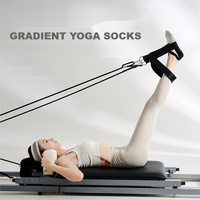 Chaussette de yoga à sangle croisée Chaussette de yoga Pilates de couleur dégradée Chaussette de studio pour yoga et pilates