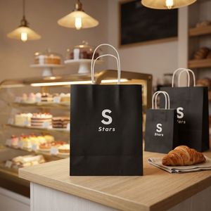 Bolsas de Compra de Papel Kraft Personalizadas Directas de Fábrica con Logotipo, Bolsas de Regalo de Lujo Ecológicas - Product Image 3