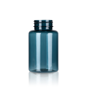 Botella farmacéutica Deep Blue PET, 175ml, 180ml, colores personalizados para gomitas de vitamina, boca ancha, estampado dorado, aprobado por la FDA - Product Image 2