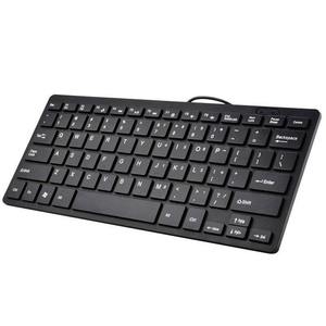 Teclado USB OEM para Oficina, Teclado con Cable de Perfil Bajo, Teclas Chiclet, Teclado Multimedia con Cable USB, Juego de Teclado con Cable en Ruso - Product Image 1