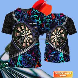 Groothandel Zomer Darts Club Team Jersey Korte Mouw Snel Droogend Sublimatieprint Sport Dart Shirt voor Heren - Product Image 5