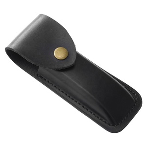 Messing Knoopsluiting Zwart Microfiber Synthetisch Leer <span class=keywords><strong>3</strong></span> "Riemlus Mes Schede Past Grote Vouwmessen - Product Image 2