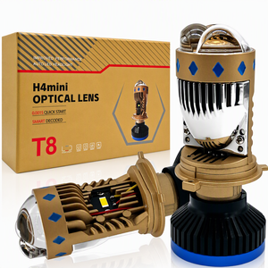 Faro a Proiezione Bi-LED H4 Mini, 6000K Super Luminoso, Ottico 12V, Nuovo Modello Universale per Auto, Lampadina Hi/Lo Beam, Avvio Rapido - Product Image 4