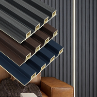 WPC Panel de pared acanalado Interior Techo Tablero de pared Decoración Panel de pared WPC