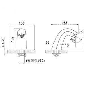 HY-178A ก๊อกน้ำระบบเซ็นเซอร์แบบไม่มีสัมผัสชุบโครเมี่ยมอัตโนมัติดีไซน์ทันสมัยสำหรับห้องครัวอ่างล้างหน้าแบบหลุมเดียวก๊อกน้ำทองเหลือง - Product Image 2