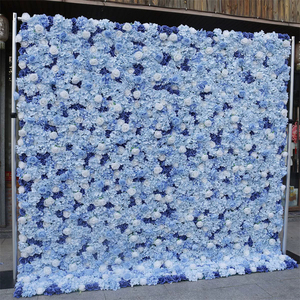 Fleurs artificielles bleu bébé <span class=keywords><strong>douche</strong></span> 8ft X 8ft fleur mur toile de fond enrouler décoration Arrangements ornement pour événements mariage - Product Image 3