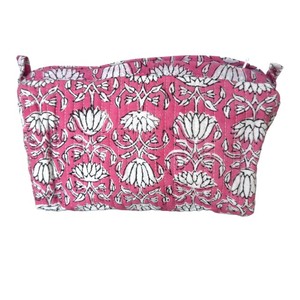 Bolsas de Cosméticos de Algodón Estilo Bohemio, Ligeras y Transpirables, Estampadas a Mano, Bolsas de Aseo para Viaje, para Exteriores y Sala de Estar - Product Image 1