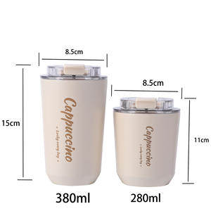 Gobelet à café portable en acier inoxydable à double paroi isolé sous vide |   Bouteille <span class=keywords><strong>d</strong></span>'eau créative pour voiture |   Thermos Mug de Voyage - Product Image 1