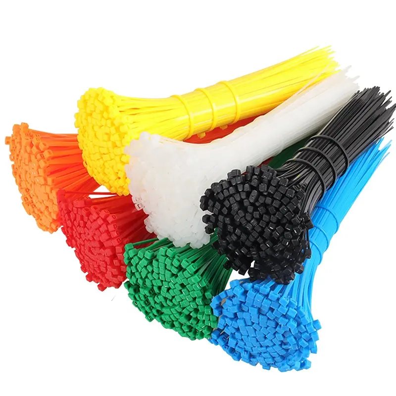 8-Inch Miniature Self-Locking Nylon Cable Ties 2.5*200mm 18 LB Custom Factory White Black Red Yellow Blue Green Wire Straps