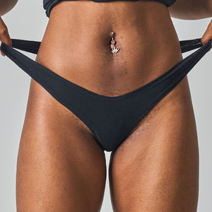 <strong>Custom</strong> Logo Breathable Cotton Spandex Women <strong>Thong</strong> V-Waist Seamless Igh Stretch Sexy Lingerie Ladies Panties Underwear - Product Image 1