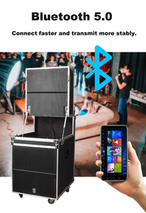 JSL Flight case Altavoz profesional Super Bass <span class=keywords><strong>line</strong></span> <span class=keywords><strong>array</strong></span> altavoz para puesta en escena con micrófonos - Product Image 2