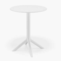 Table de salle à manger ronde en plastique PP moderne, design élégant, pour restaurant et maison – Approvisionnement direct usine, excellentes ventes