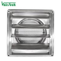 Couvercle de ventilation en acier inoxydable avec volets de gravité Capot d'échappement HVAC étanche à la pluie pour la climatisation et la ventilation extérieures