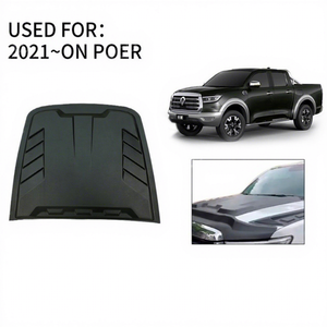 Couvre-capot de style sport en ABS de haute qualité, installation facile pour Great Wall Poer 2021 (2020-2023), directement de l'usine - Product Image 1