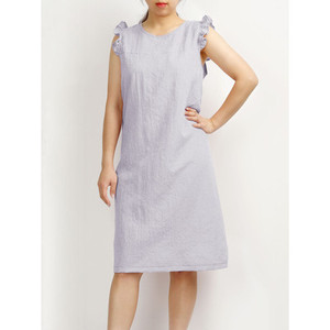 Abito da donna senza maniche in misto cotone personalizzato traspirante per il tempo libero per l'inverno ODM abbigliamento per la casa XL coulisse per damigelle - Product Image 1