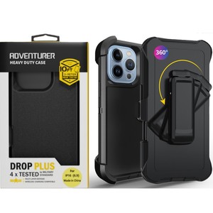 Funda Protectora Defender 3 en 1 con Clip y Clip <span class=keywords><strong>para</strong></span> Cinturón, Resistente, <span class=keywords><strong>para</strong></span> iPhone 15, 16, 17, 18, 12, 13, 14, en Oferta en América - Product Image 1