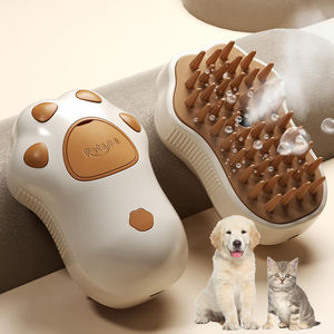 Spazzola per capelli USB ricaricabile per animali domestici-pettine per massaggio a vapore 3-in-1 per cani gatti Anti-spargimento cura delicata - Product Image 4
