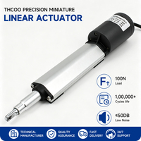 Actionneur linéaire électrique compact Thcoo en alliage d'aluminium, tige de poussée mini, batterie DC12V, IP54, 3000 tr/min, pour usage domestique et automobile