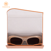 Étui à lunettes pliable de style boutique avec fermeture incurvée et gaufrage personnalisé pour étui de voyage