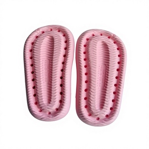 Pink EVA Flip Flops 37-40 Anti Slip Open Toe Home Slippers Summer Solid Buckle Design PVC Lining 40MM Sole - Product Image 3