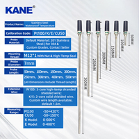 Sonde de température PT100 RTD 700 mm x 1 m, thermomètre à résistance en platine de qualité industrielle, mesure précise de la température