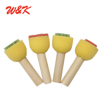 Outils de peinture pour enfants, bricolage, éponge, mousse, ensemble de pinceaux à tête ronde, tampon en mousse, brosse à peinture pour enfants, artisanat de peinture
