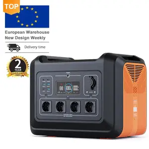 Tragbare kraftwerk powerstation lifepo4 baterai sistem energi surya 2400w portable power station 2000 w generator eu gudang