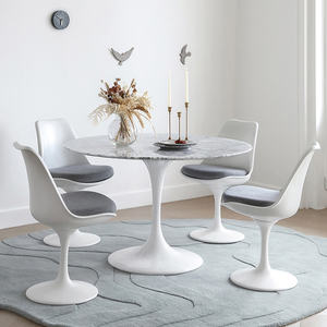 צבעוני סגלגל שולחן אוכל משובח בסגנון רטרו בהיר וילה יוקרה פרטית - Product Image 3