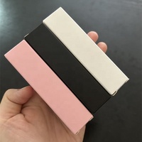 Boîte en carton pliable ISMAN pour gloss à lèvres carré, W25*H87mm, rose, blanc, noir, emballage pour maquillage, vente en gros, logo personnalisé