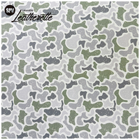Feuilles de cuir laser camouflage, similicuir PU avec motif camouflage de chasse au canard pour housses de passeport et protège-gobelets
