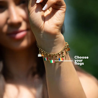 Nouveautés 2026 Bijoux Breloques à fermoir mousqueton avec motifs drapeau national et carte du monde pour la création de bijoux DIY, bracelets, colliers, porte-clés