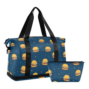 Bolsas de Viaje Divertidas con Diseño Divertido, Gran Capacidad, Duraderas, Impermeables, con Separación para Ropa Seca y Mojada, Bolsas de Gimnasio con Compartimento para Zapatos - Product Image 1