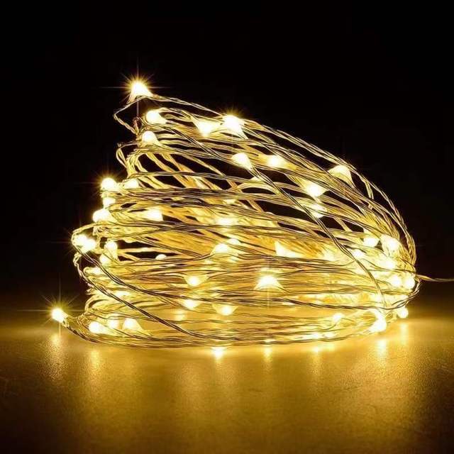 Cross Border Waterproof LED Copper Wire Lamp Battery Box IP65 Decorative Crafts USB Christmas Holiday Lights for Holiday Decor