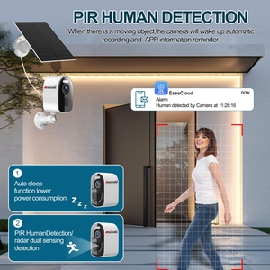 Système de caméra solaire sans fil 16 canaux avec NVR Wi-Fi 12,5 pouces, détection humaine intelligente IA, mini caméra de sécurité extérieure, prise en charge P2P - Product Image 5